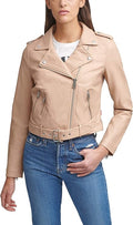 Levi's Women's Faux Leather Belted Motorcycle Jacket - Classic