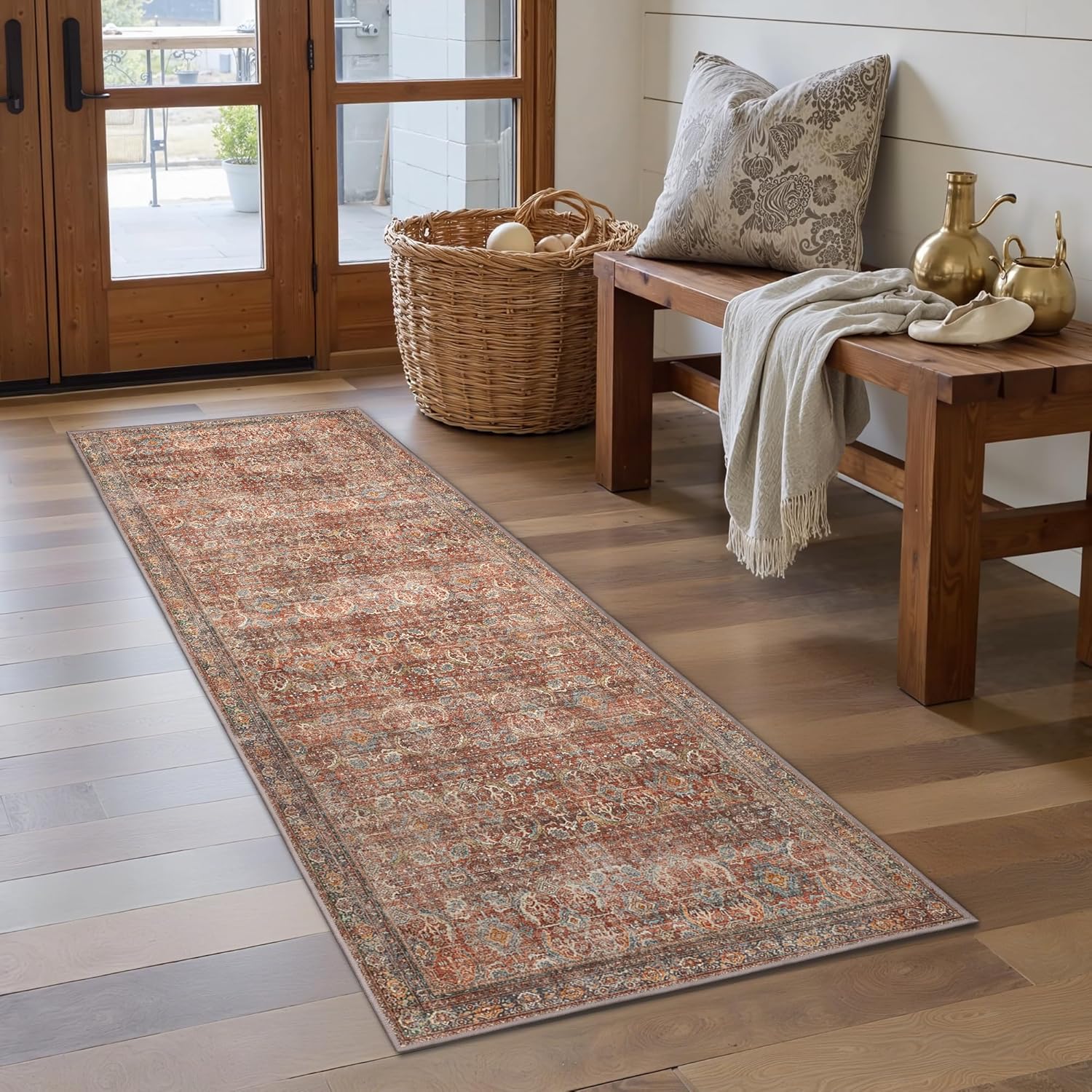 GENIMO 2x5 Runner Rugs for Hallway, Vintage Non Slip Design