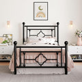 Twin Metal Platform Bed Frame with Headboard and Footboard - Sturdy