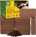 Gro-Med Coco Coir Bricks 10 Pack - Expands to 100 Quarts for Faster