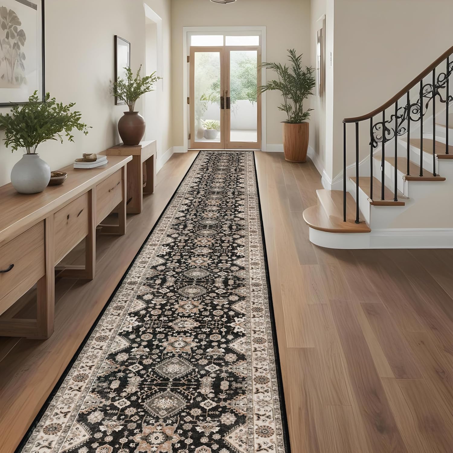 Washable Hallway Runner Rug 3x20: Non Slip Soft Kitchen Rug