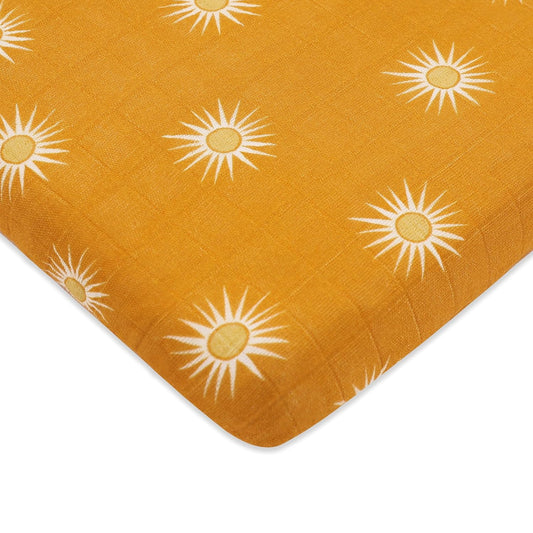 Babyletto Organic Cotton All-Stages Midi Crib Sheet - Golden Hour