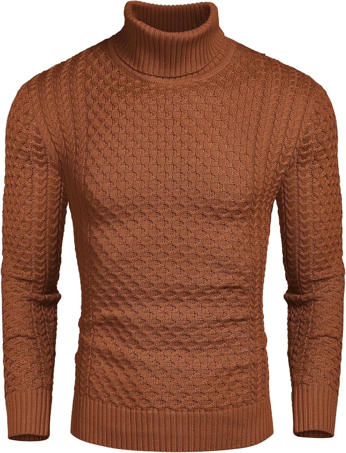 Men's Slim Fit Turtleneck Sweater for Casual Style and Comfort