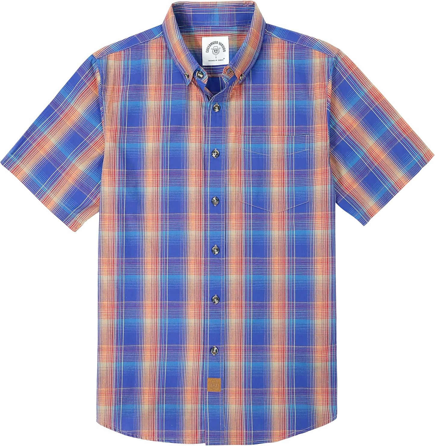 Dubinik Mens Short Sleeve Button Down Shirt for Summer Style