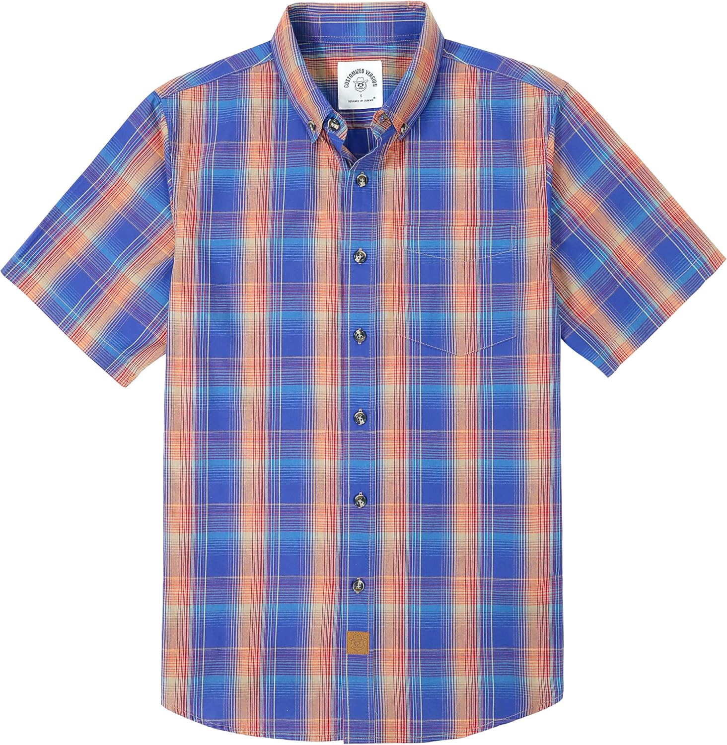 Dubinik Mens Short Sleeve Button Down Shirt for Summer Style