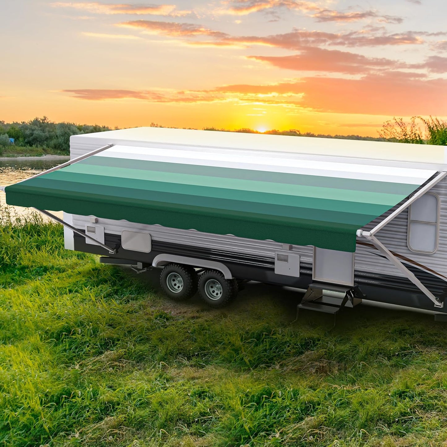 ShadePro RV Awning Fabric Replacement - Heavy Duty Vinyl Canopy