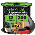 12 Gauge Speaker Wire 200 ft - Outdoor & In-Wall CCA
