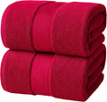 Burgundy 2 Pack Bath Sheets 600 GSM - Extra-Large 35x70 in Towels