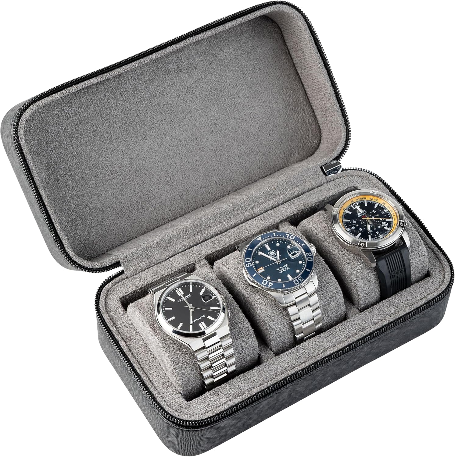 Ultimate Travel Watch Case | 3-Slot Leather Organizer