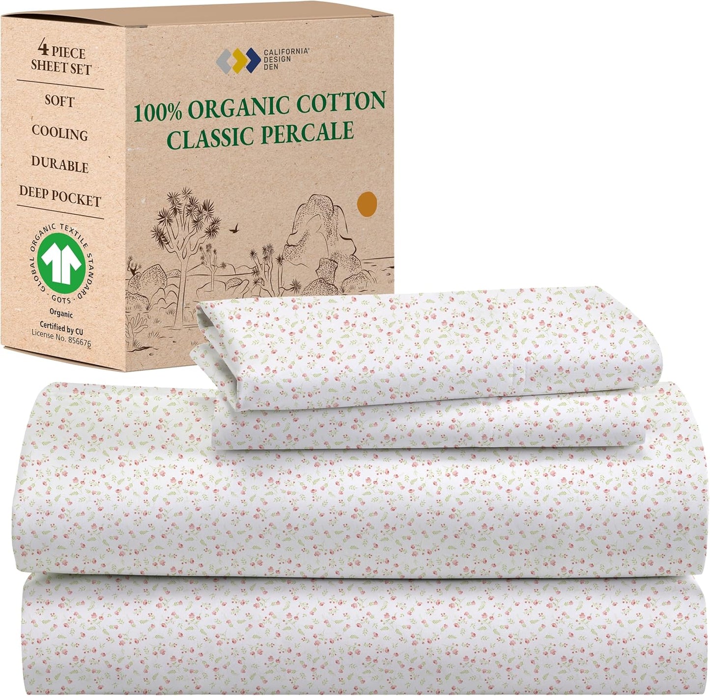 California Design Den Floral Full Sheet Set for Cozy Comfort
