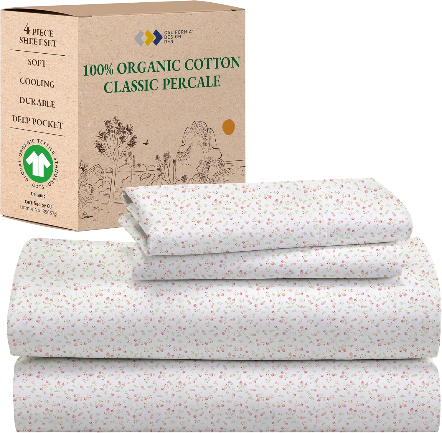 California Design Den Floral Full Sheet Set for Cozy Comfort