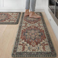 GENIMO Kitchen Mats for Floor 2PCs - Washable Anti Fatigue Comfort