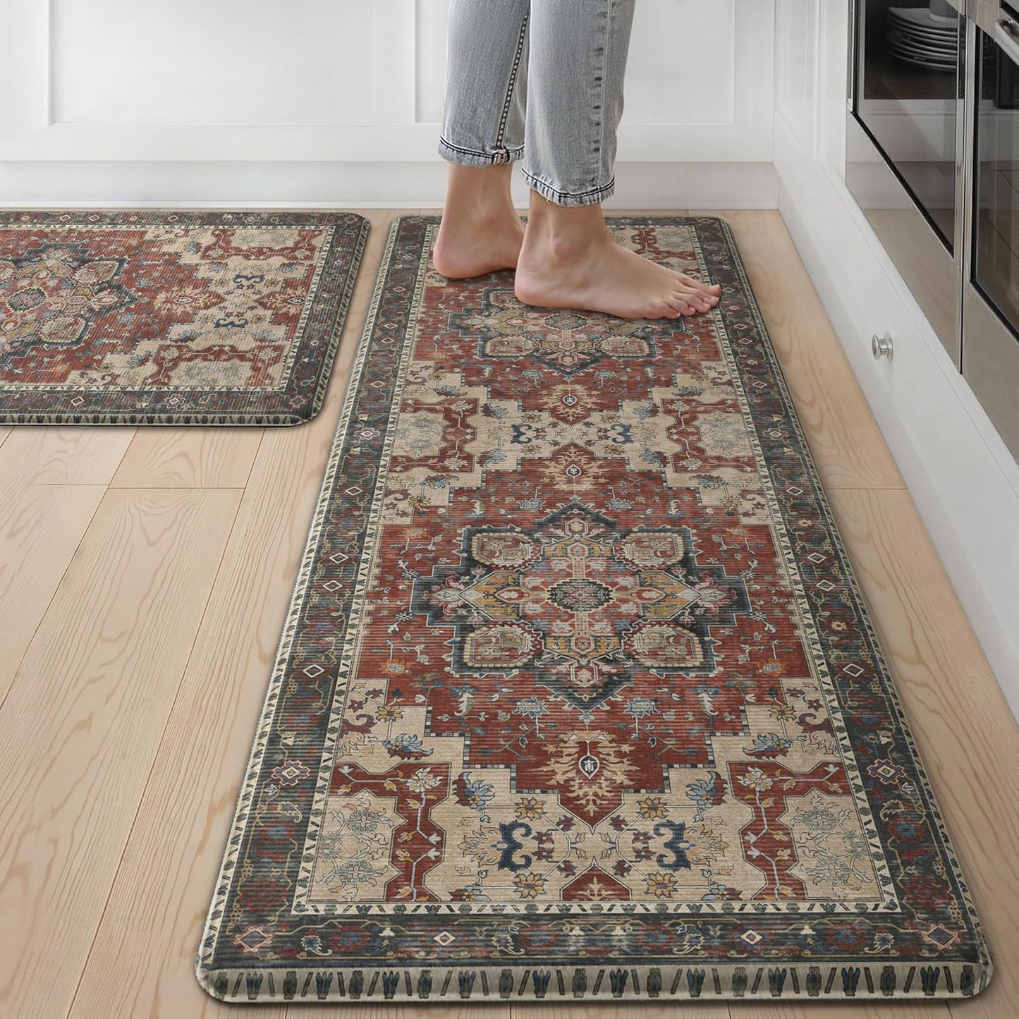 GENIMO Kitchen Mats for Floor - Stylish Anti Fatigue Comfort Rug