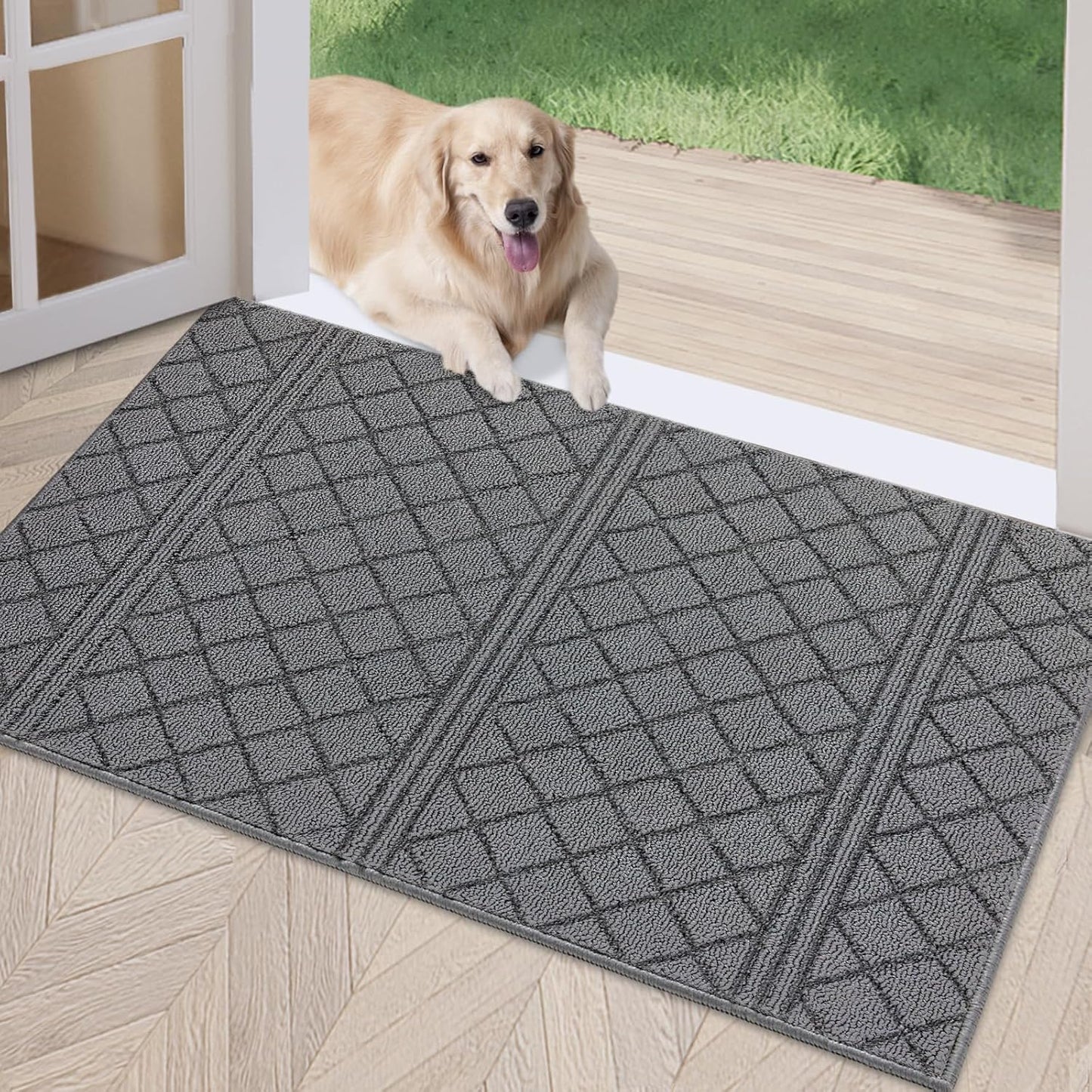 REFETONE Indoor Doormat 32x40 Non Slip Absorbent Rug for Entryway