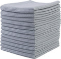 POLYTE Premium Microfiber Kitchen Dish Hand Towel Waffle Weave 12 Pack