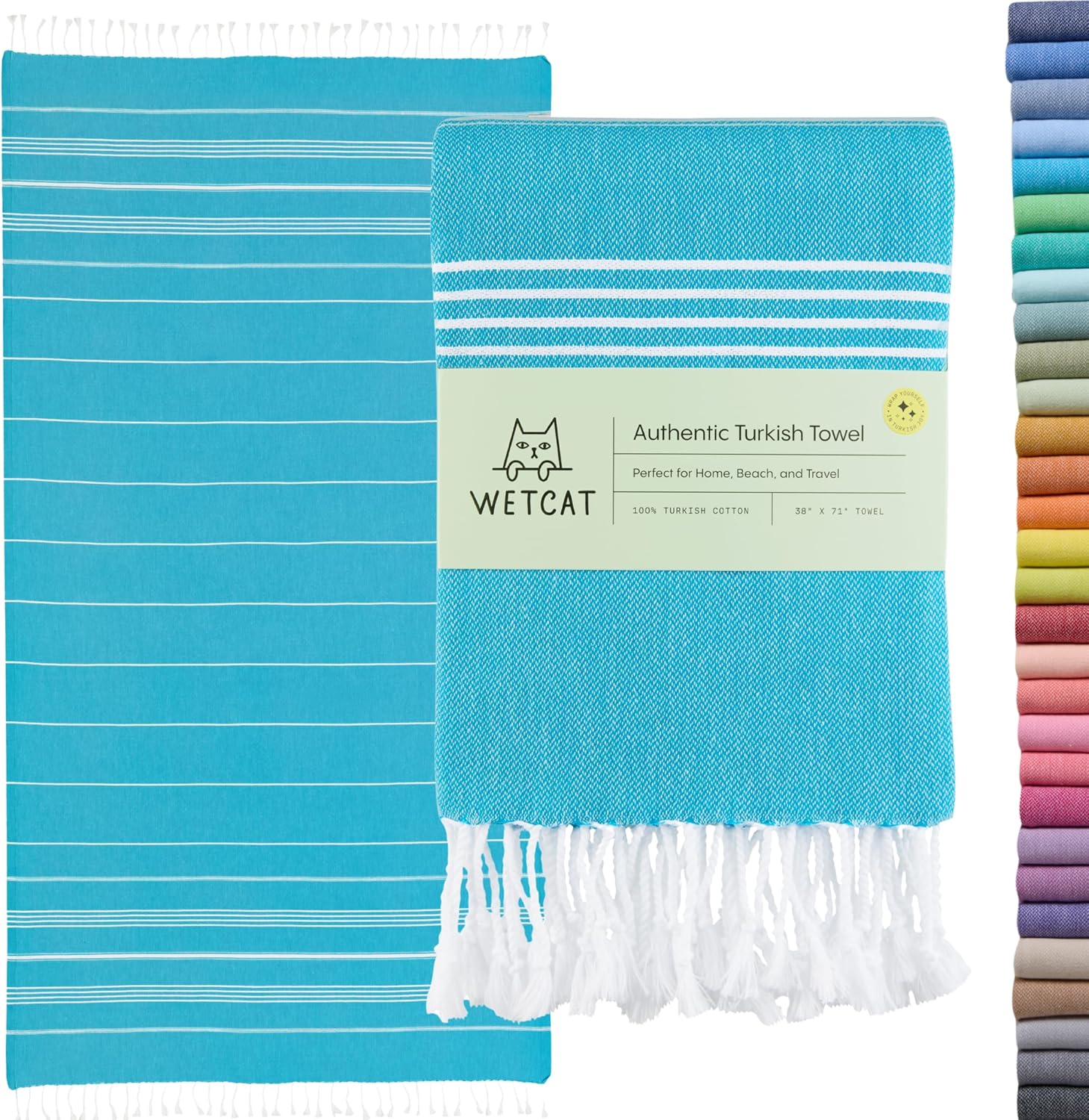WETCAT Turkish Beach Towel Oversized for Ultimate Comfort