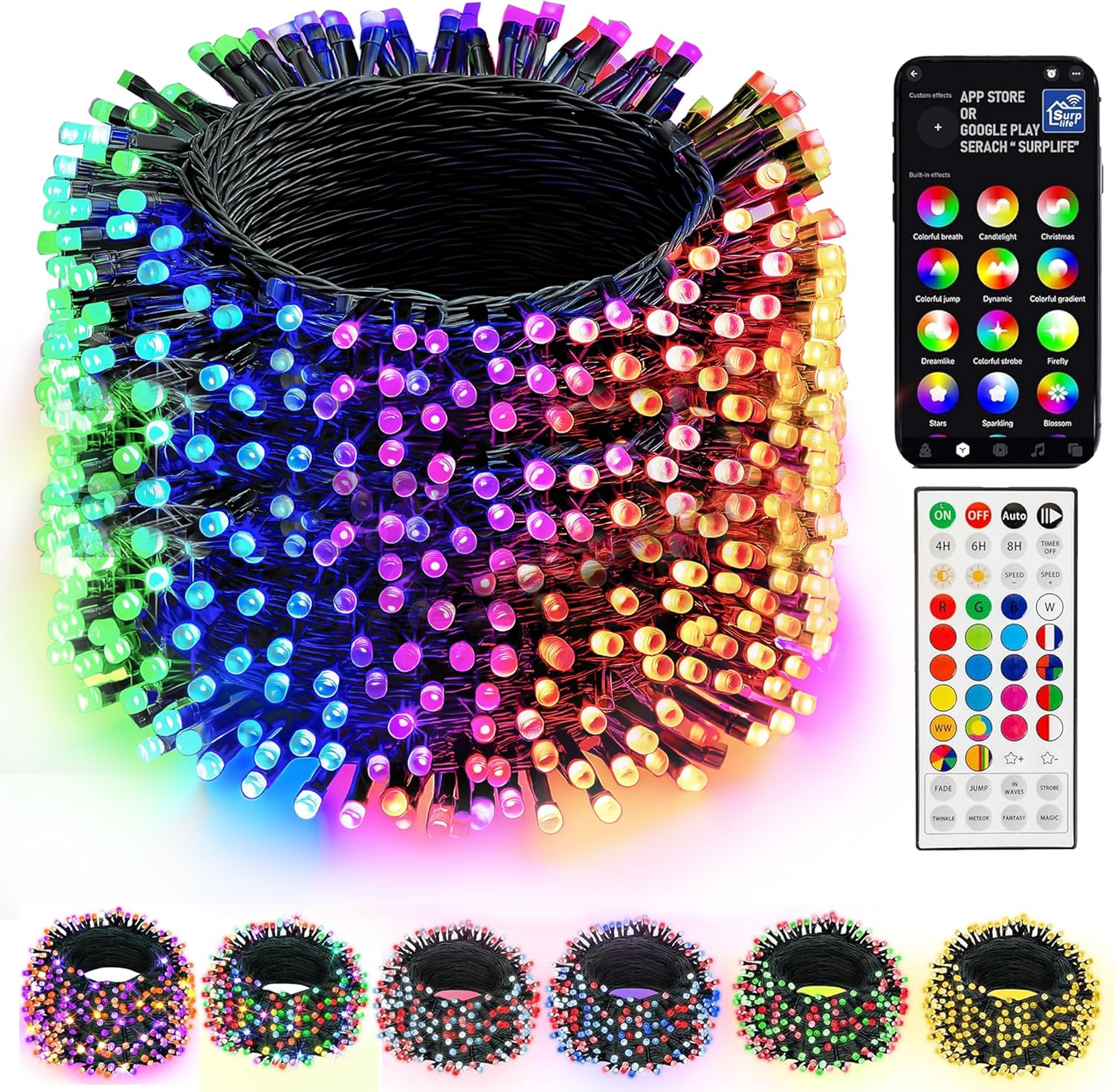 Dazzle Bright Smart Christmas String Lights for Festive Decor