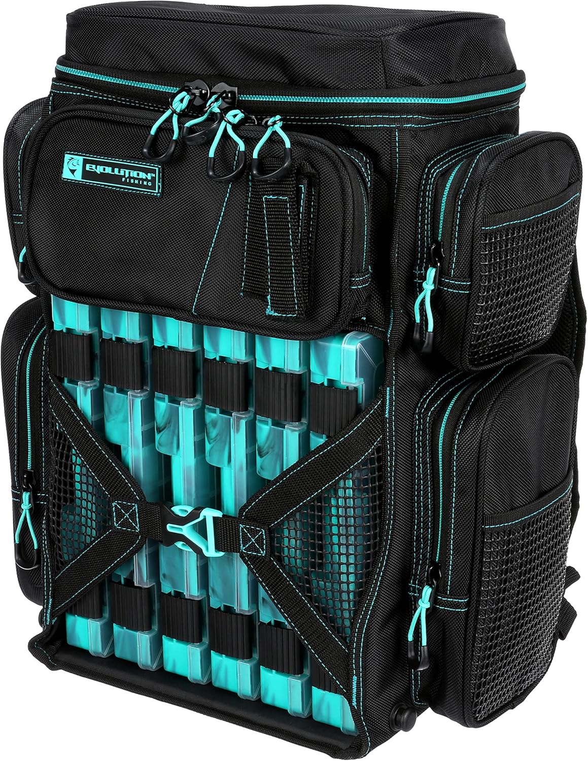 Evolution Fishing Tackle Backpack - Organize with 6 Trays!