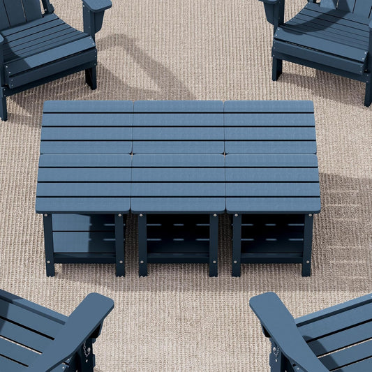 SERWALL Adirondack Table Set of 6 for Outdoor Use - Blue