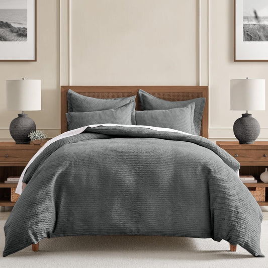 Levtex Home Cloud Waffle King Comforter Set for Cozy Retreats