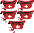 Lifeguard Fanny Pack Red with Whistle Lanyard - Baywatch Style Hip