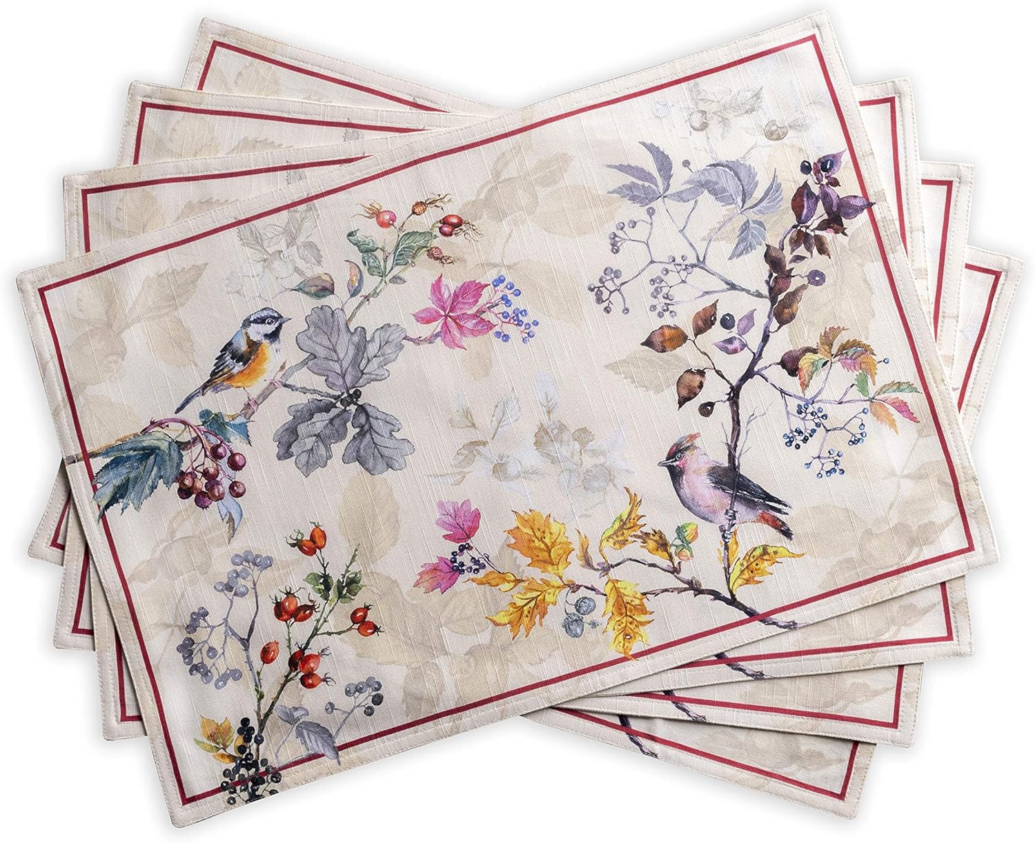 Maison d' Hermine Placemats Set of 4 Cotton Washable Table Mats