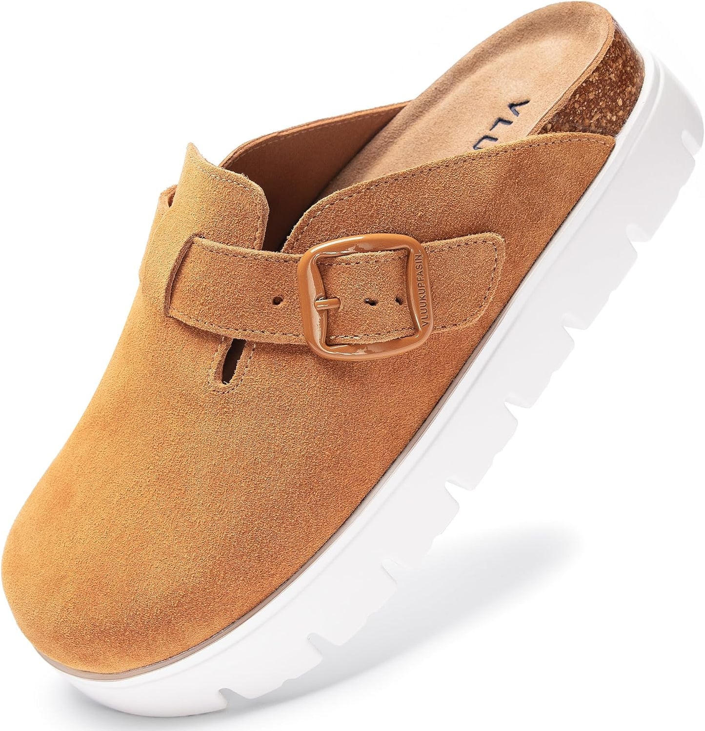 Genuine Suede Clogs for Women with Arch Support and Comfort
