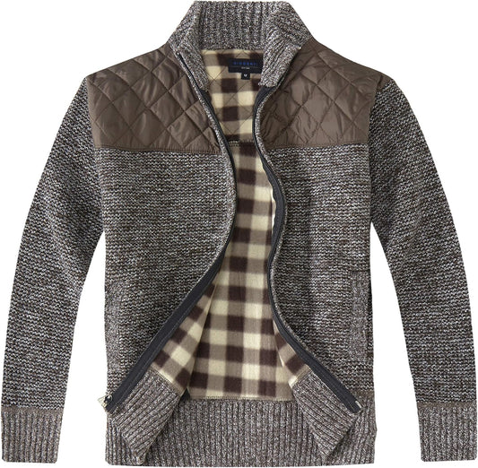 Gioberti Boy's Knitted Full Zip Cardigan Sweater for Comfort