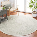 Adirondack 12ft Round Area Rug Ivory & Sage - Durable, Non-Shedding