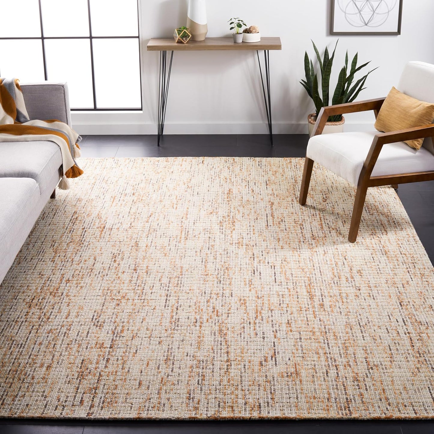 SAFAVIEH Abstract Collection Area Rug - Stylish Gold & Blue