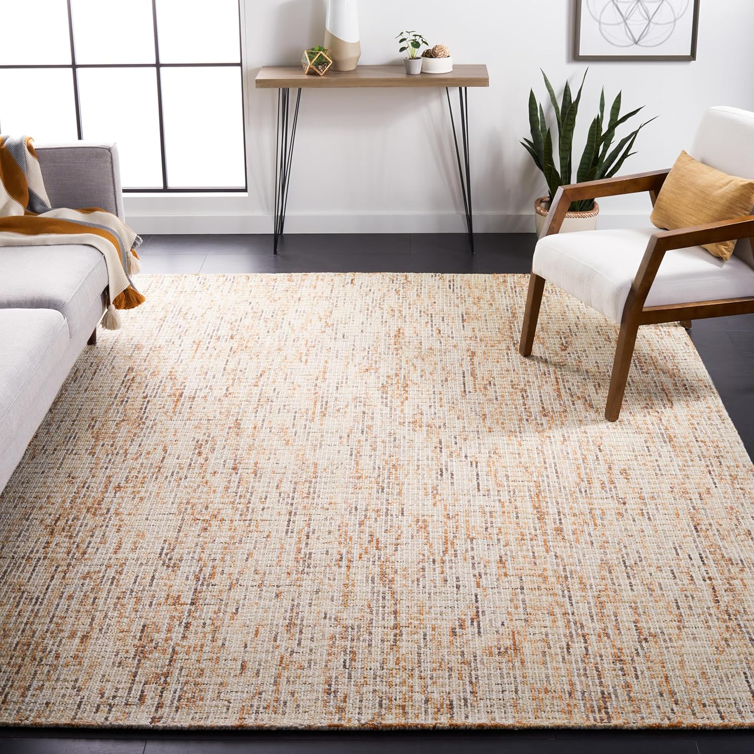 SAFAVIEH Abstract Collection Area Rug - Stylish Gold & Blue