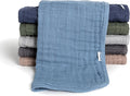 Gerber Baby Muslin Burp Cloths 6-Pack - Large 20 x 10 Size, Multi Blues Browns