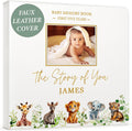 PERSONALIZED Baby Book Baby Memory Book Keepsake - Safari Theme