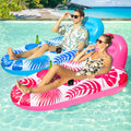 Pool Float Chairs Adult 2 Pack - Large Inflatable Loungers