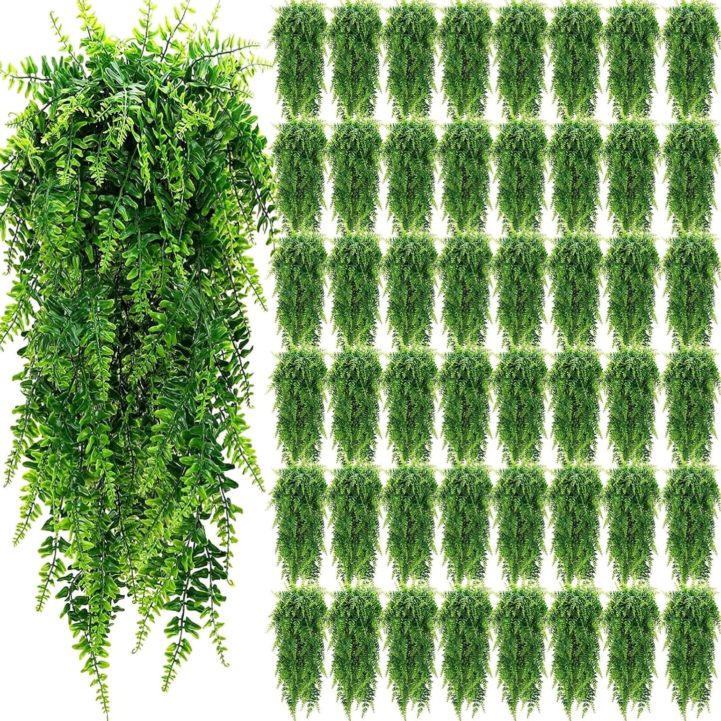 48 Pcs Artificial Hanging Plants for Indoor Outdoor Decoration