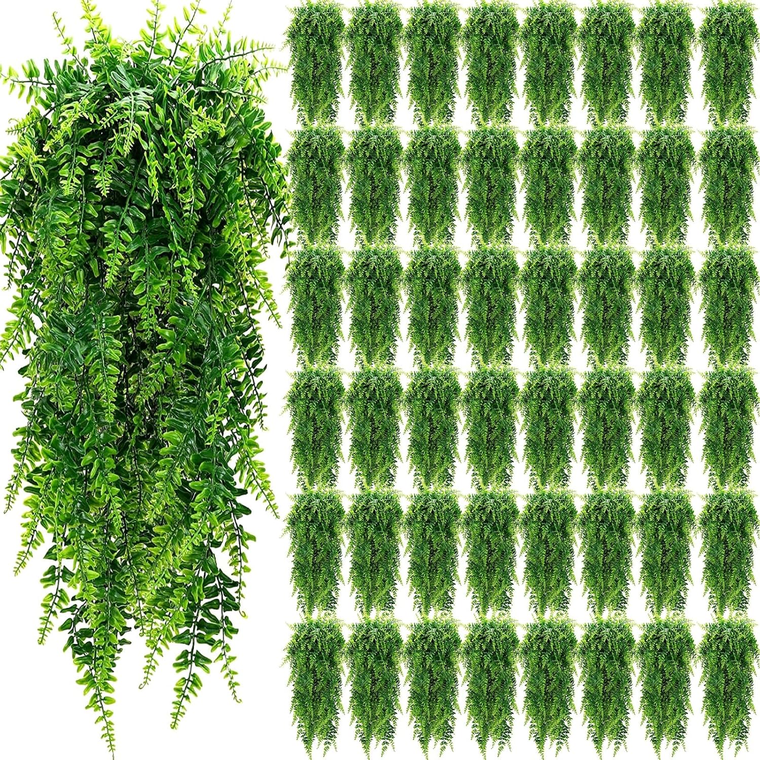 48 Pcs Artificial Hanging Plants for Indoor Outdoor Decoration