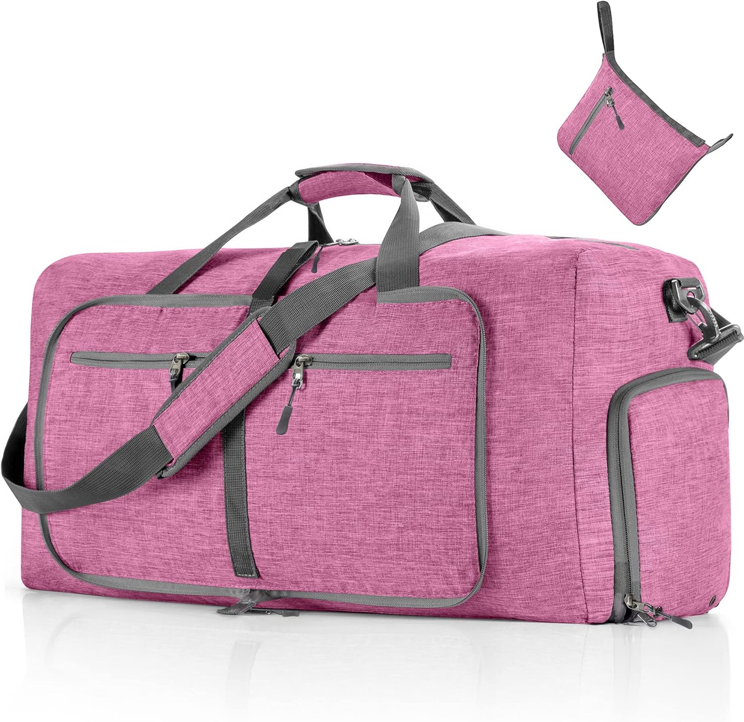 Foldable Travel Duffle Bag with Shoes Compartment for Men