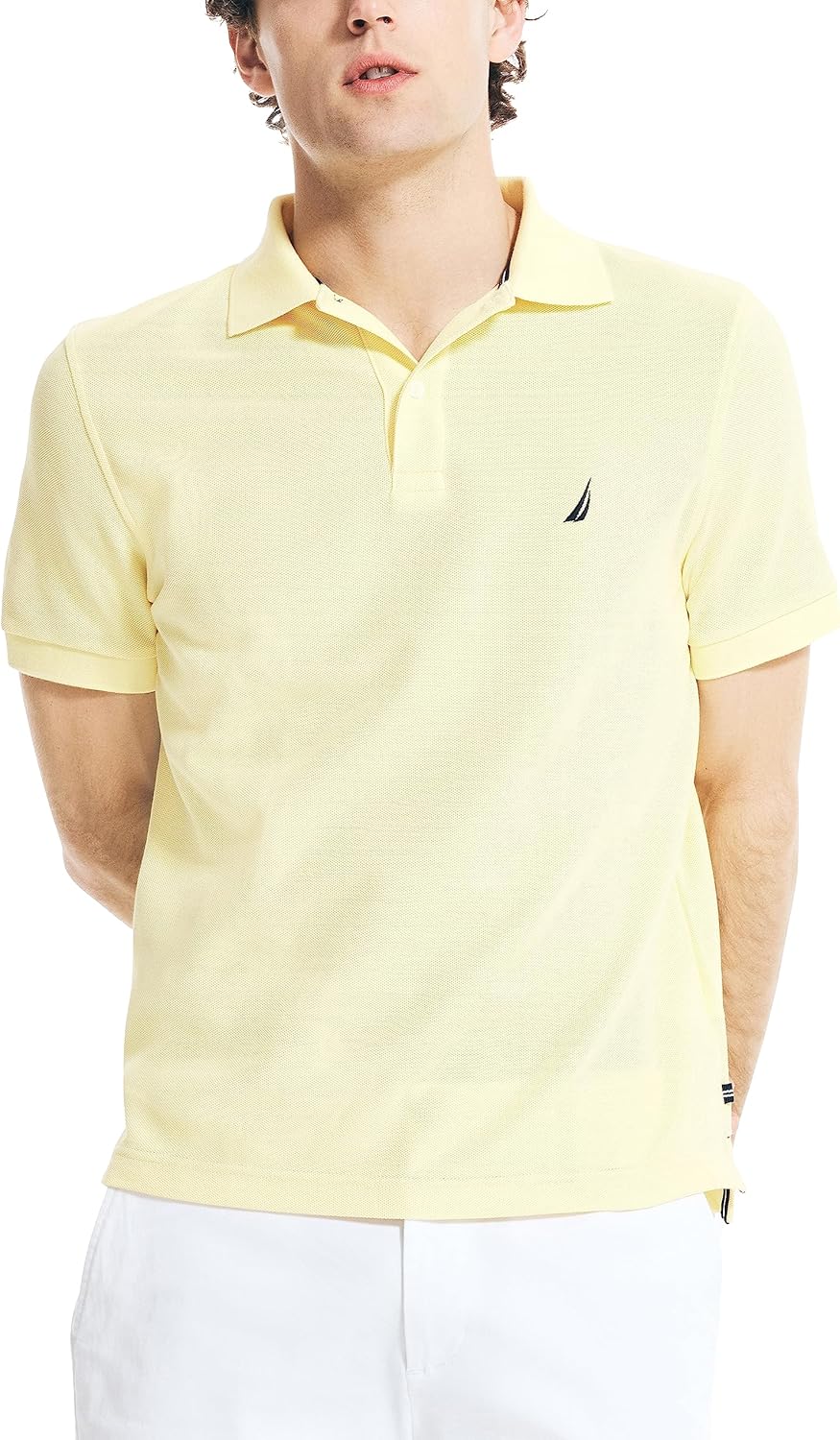 Nautica Men's Classic Short Sleeve Solid Performance Polo Shirt