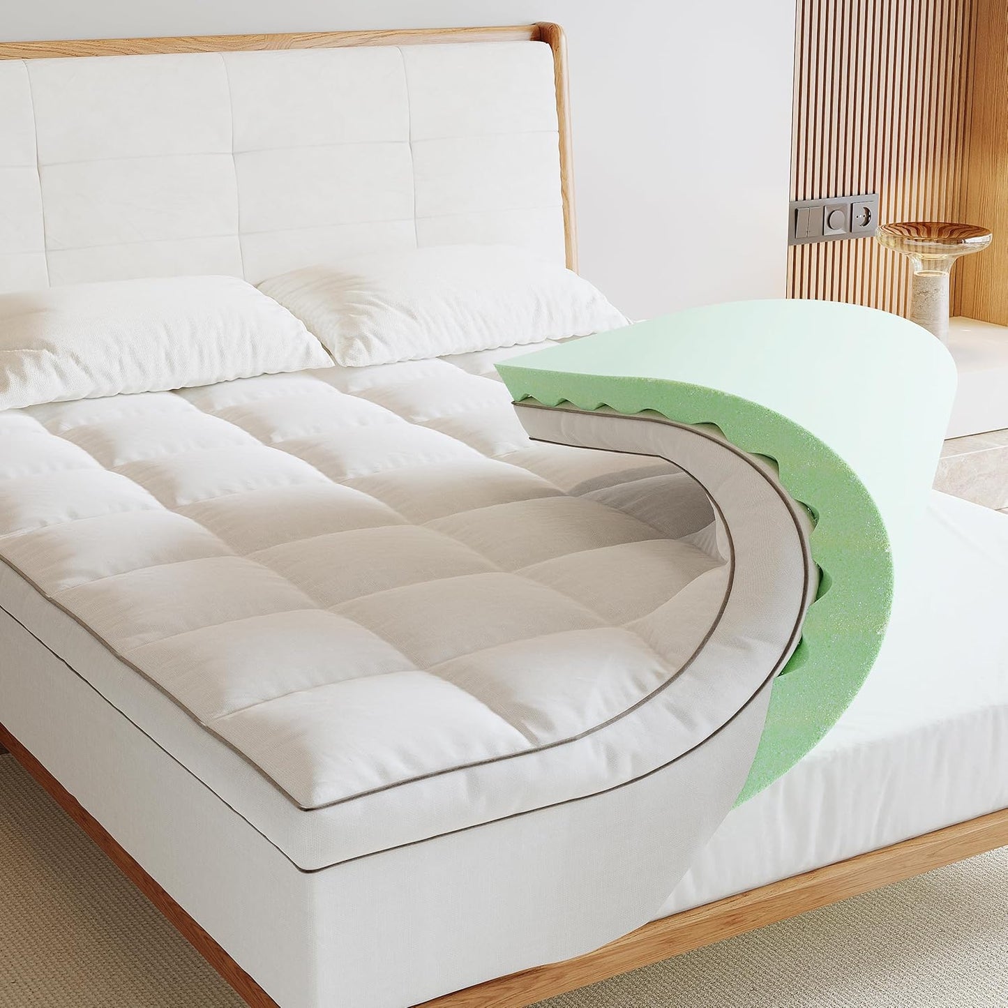 Memory Foam Mattress Topper Queen for Ultimate Comfort & Cooling