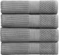 100% Cotton Bath Towel Set of 4 - Soft, Absorbent & Quick-Dry