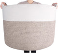 Extra Large 22 x 16in Woven Cotton Rope Storage Basket - Jumbo