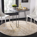 SAFAVIEH Adirondack Collection Area Rug - 10ft Round, Creme & Gold