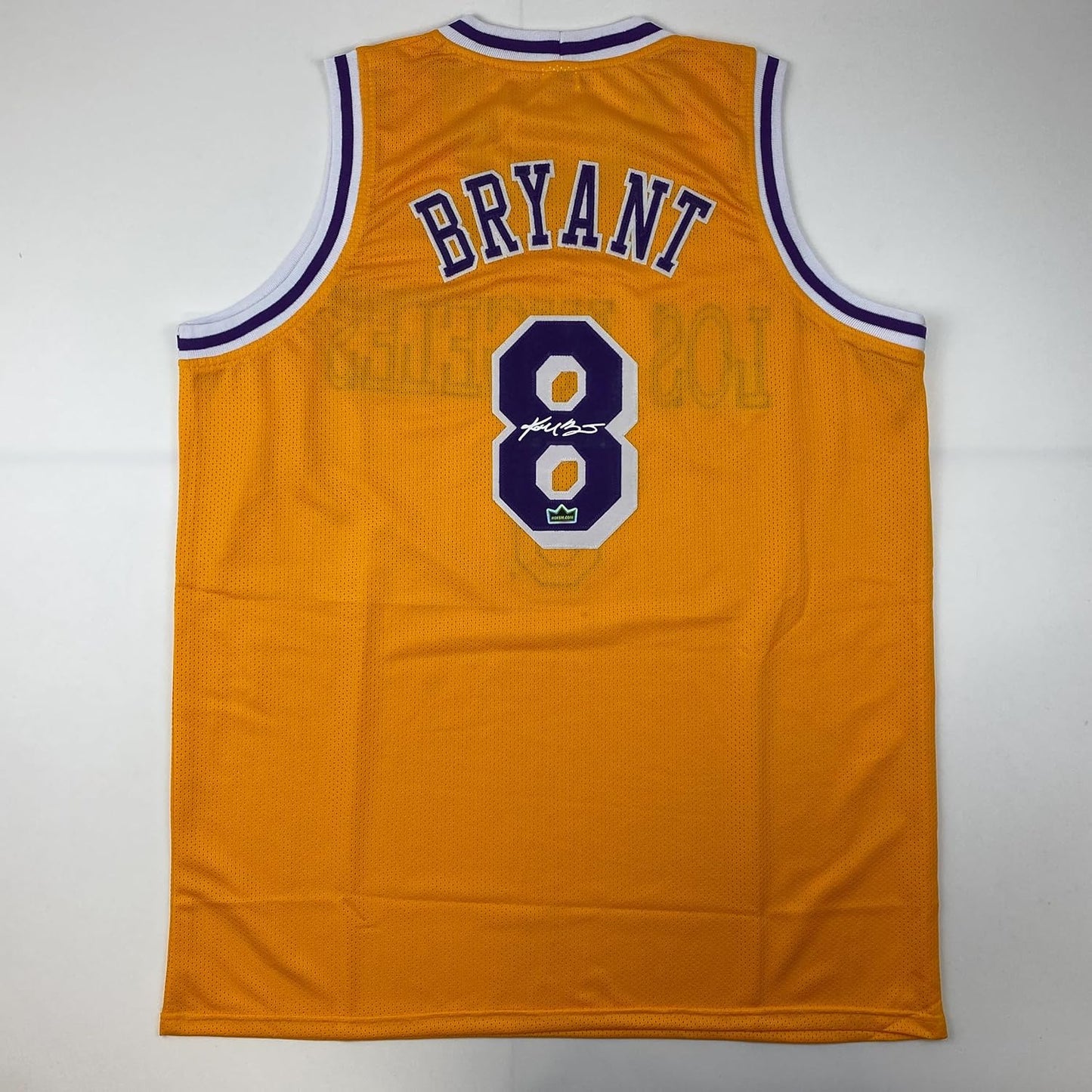 Facsimile Autographed Kobe Bryant #8 LA Yellow Jersey XL