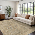 Washable Rug 8x10 Area Rug Light Brown - Low Pile, Non-Slip