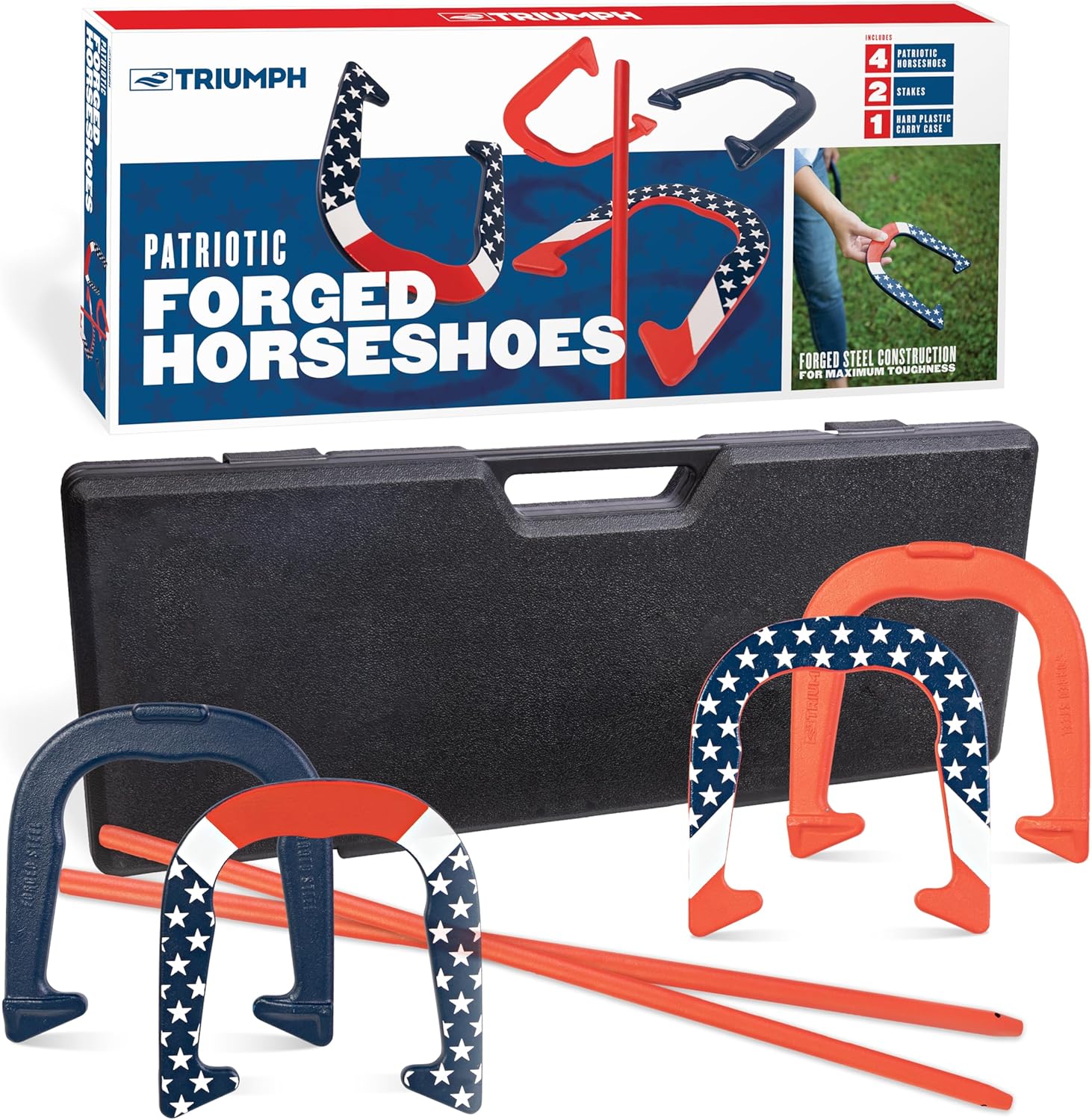 Triumph Forged Steel Horseshoe Set for Outdoor Gatherings