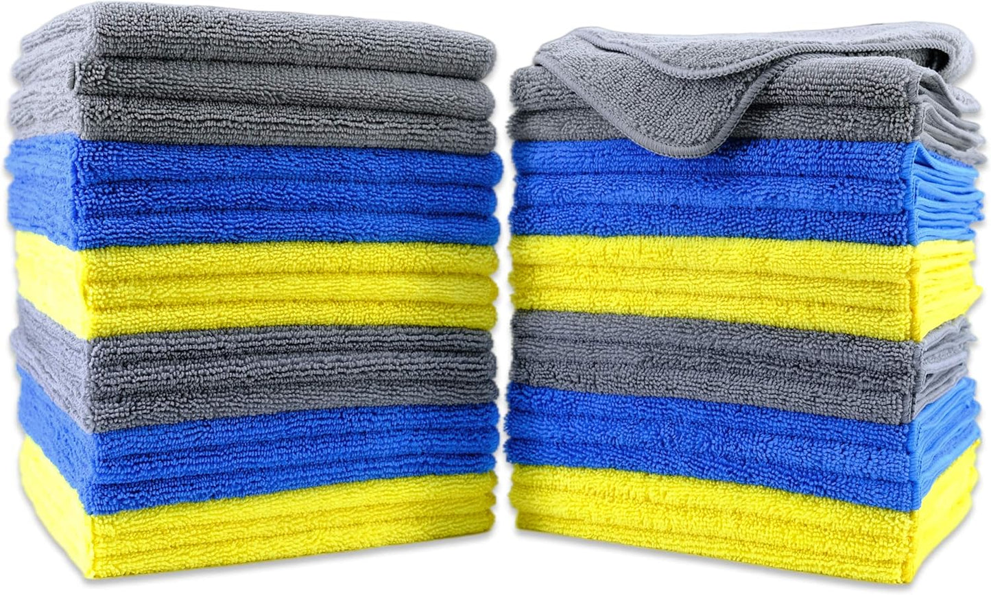 POLYTE Premium Microfiber Cleaning Towels for Home and Auto