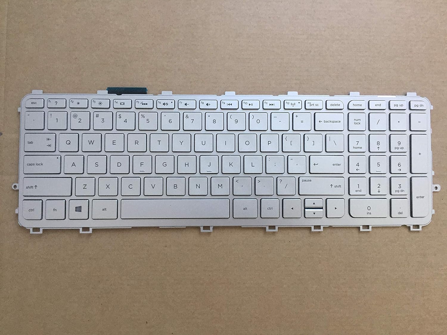 Original New HP Envy Touchsmart Backlit Laptop Silver Keyboard
