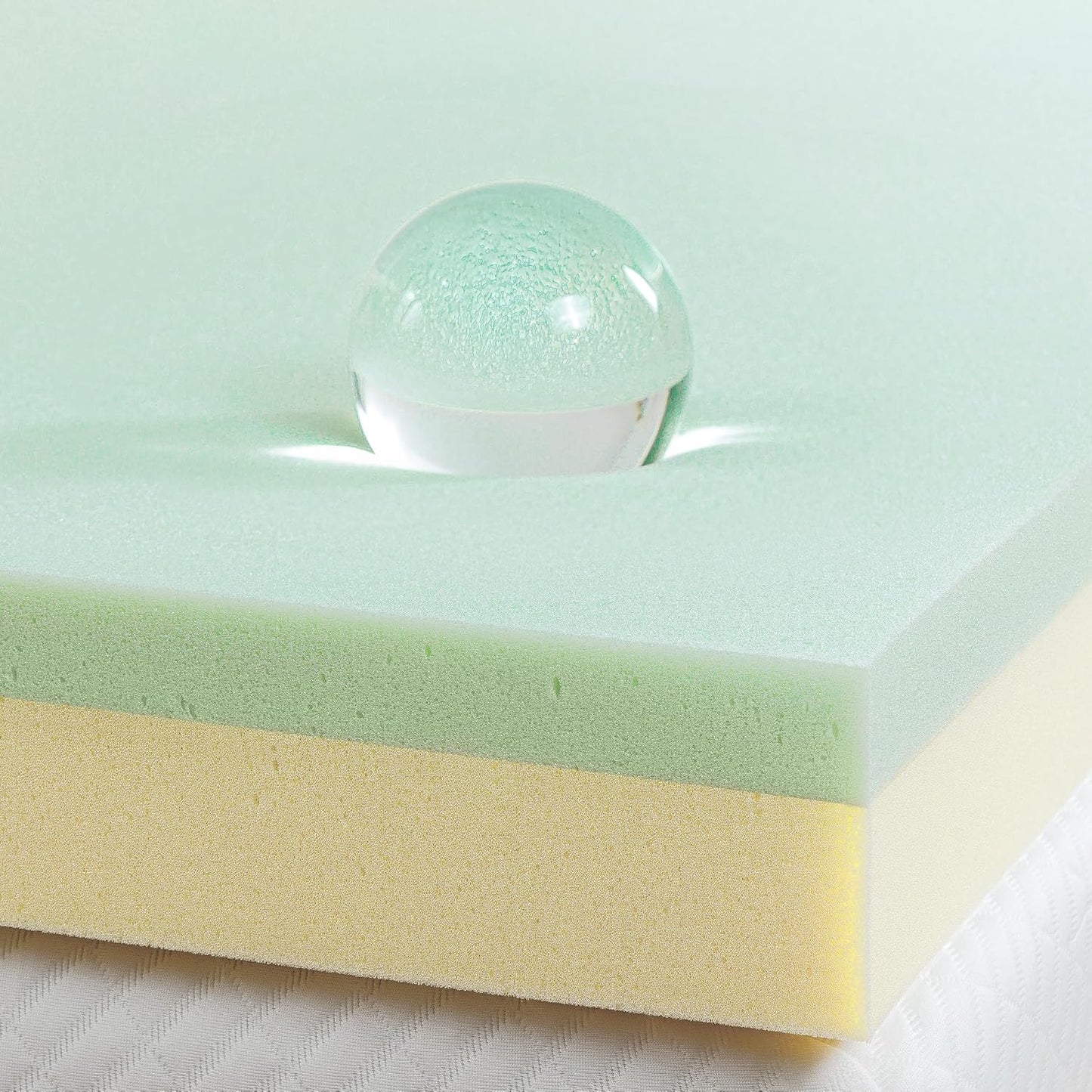 ZINUS 3 Inch Green Tea Memory Foam Mattress Topper for Comfort