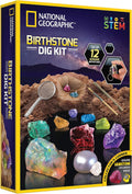National Geographic Birthstone Dig Kit - 12 Genuine Gem Specimens
