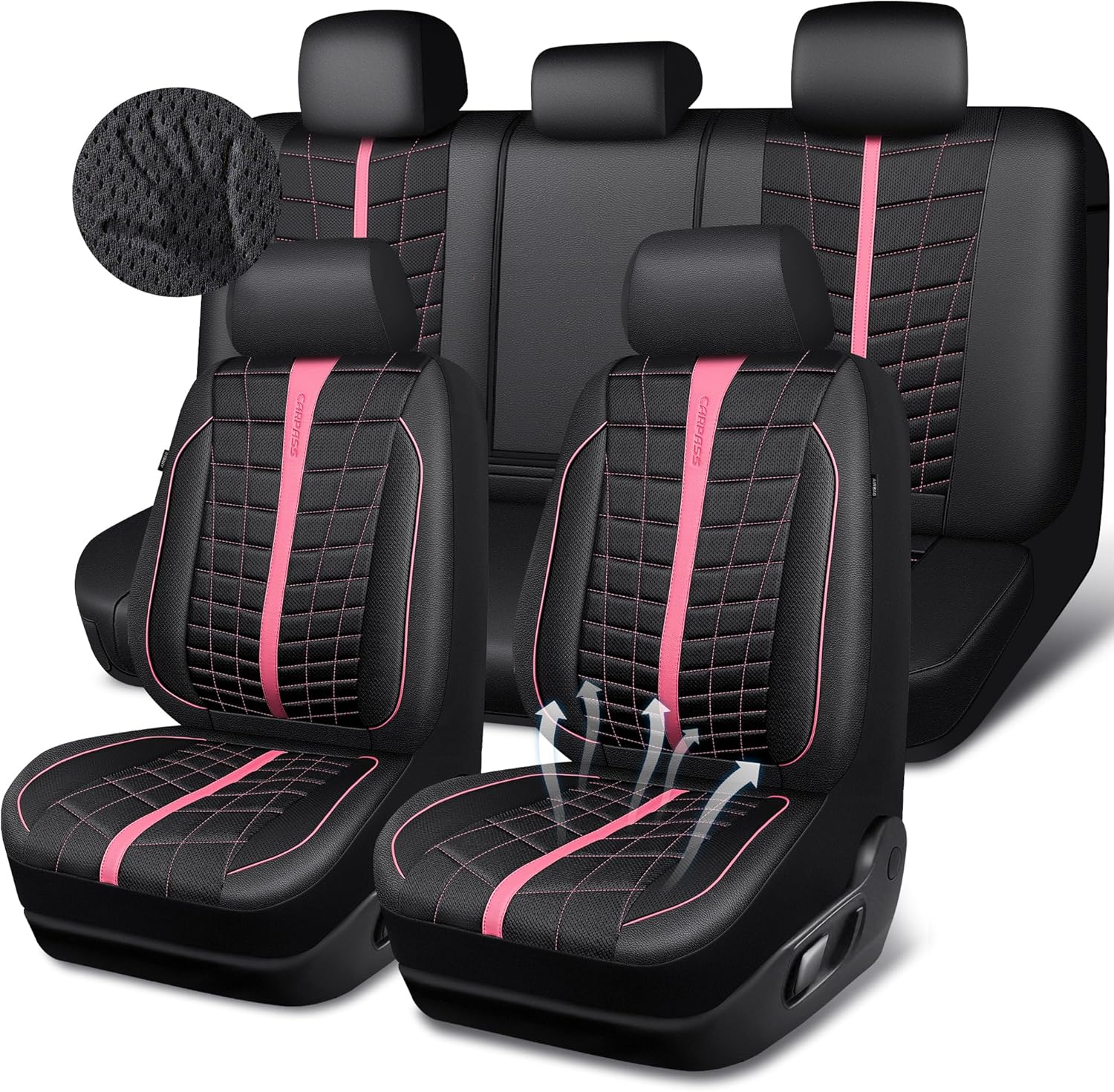 CAR PASS 3D Foam Mesh Leather Car Seat Covers Full Set Review